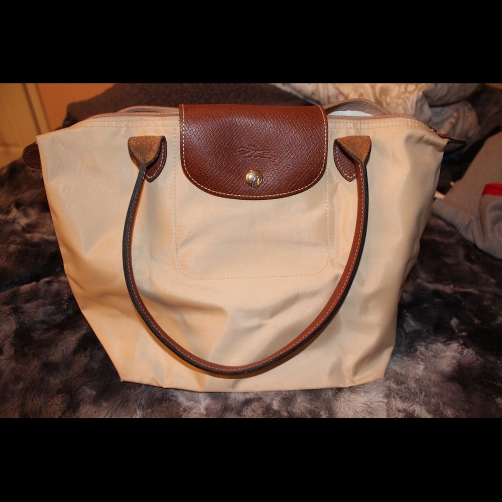 Longchamp beige bag